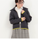 配色バックロゴZIPカーディガン