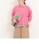 ヤクライククルーネックショート丈プルオーバーニット