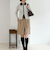 ボーダーリブ衿付きカーディガン