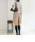 ボーダーリブ衿付きカーディガン