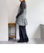 チェック柄レイヤードキャミワンピース