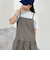 チェック柄レイヤードキャミワンピース