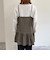 チェック柄レイヤードキャミワンピース