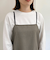 チェック柄レイヤードキャミワンピース