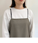 チェック柄レイヤードキャミワンピース