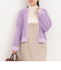 フェザークルーネックカーディガン