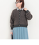 フェザークルーネックカーディガン