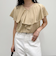 ラッフルカットソーブラウス