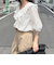 レースフリルカラーブラウス