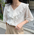 レースフリルカラーブラウス
