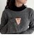 モヘヤ混透かし柄ベルスリーブワンピース