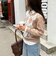 アーガイル柄インターシャVネックニット