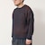 メッシュジャガードクルーネックニット