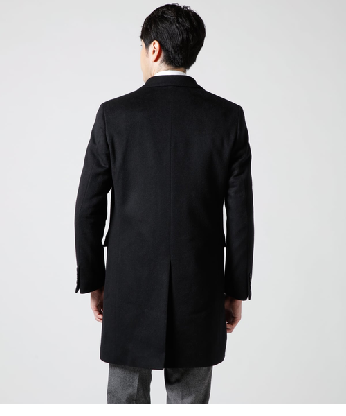 N-495 バーバリーロンドン　カシミア混　ウールチェスターコート　比翼　L N-495 バーバリーロンドン カシミア混 ウールチェスターコート 比翼 L