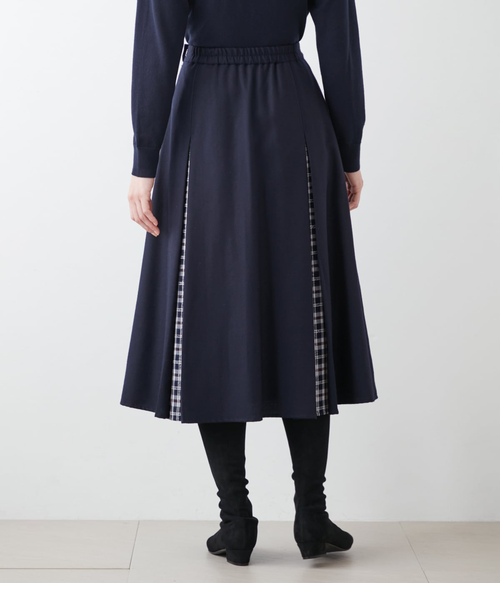 ツイル×Snowニューヨーカータータン ボックスタックスカート