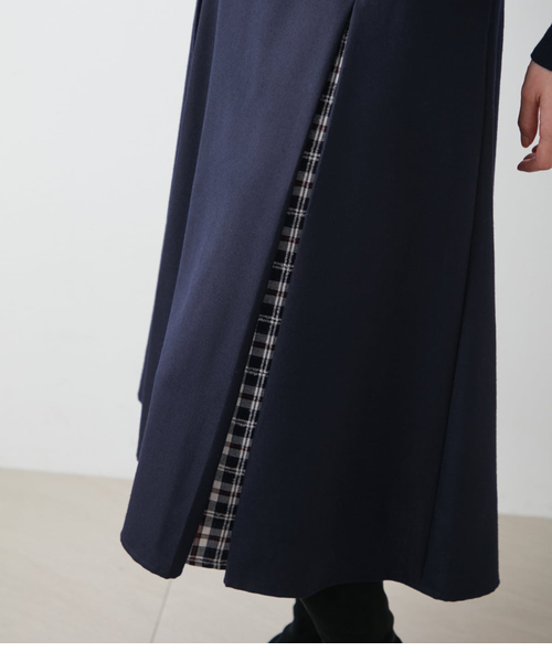 ツイル×Snowニューヨーカータータン ボックスタックスカート