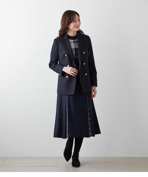 ツイル×Snowニューヨーカータータン ボックスタックスカート