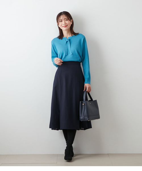 ツイル×Snowニューヨーカータータン ボックスタックスカート