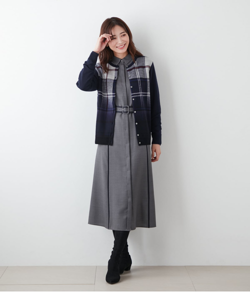 新品　BRIEFING サイド　ロゴライン　ハイネック　ワンピース FIRO レディス ハイネック ロングワンピース - 〈O2〉BETTER