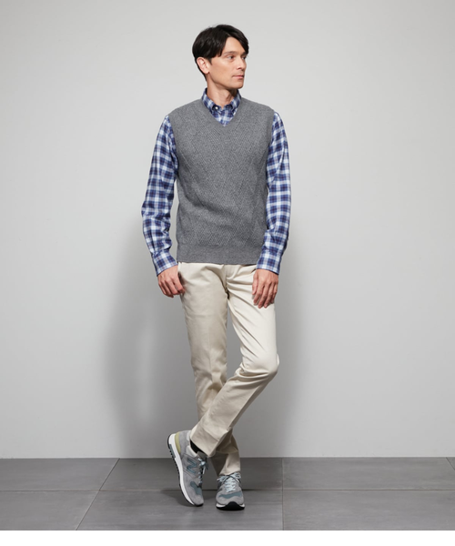 Mal. rerereさん　カシミア混　ニットベスト zz-1236348_73-301-1010016-4.