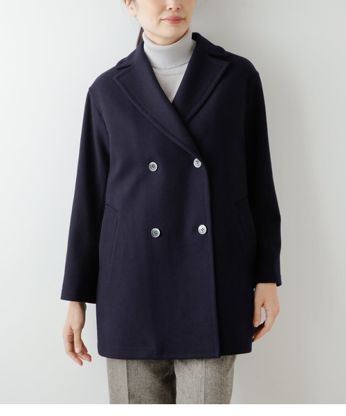 ほぼ新品 定価63,720円 日本製 ニューヨーカー メルトンウールPコート黒L L】NEWYORKER MELTON ピーコート｜ニューヨーカーのアウトレット通販