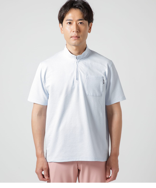 吸水速乾】COOL COMFORT サッカーストライプ ハーフジップ スタンド