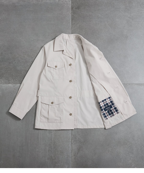 【新品】 サファリジャケット 綿麻オフホワイト 撥水】サファリジャケット｜ニューヨーカーのアウトレット通販