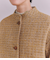 Mixcolor Tweed スタンドカラーロングコート