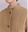 Mixcolor Tweed スタンドカラーロングコート