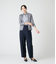 【L】【ウォッシャブル】ポリエステルツイル ストレートパンツ