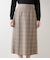 カラードグレンチェック サイドタックプリーツスカート