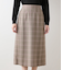カラードグレンチェック サイドタックプリーツスカート