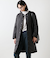【L】【撥水・ウォッシャブル】ポリエステルタフタ リバーシブルキルトロングコート