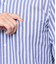 【ストレッチ】オックス オルタネイトストライプ 長袖ショートボタンダウンシャツ