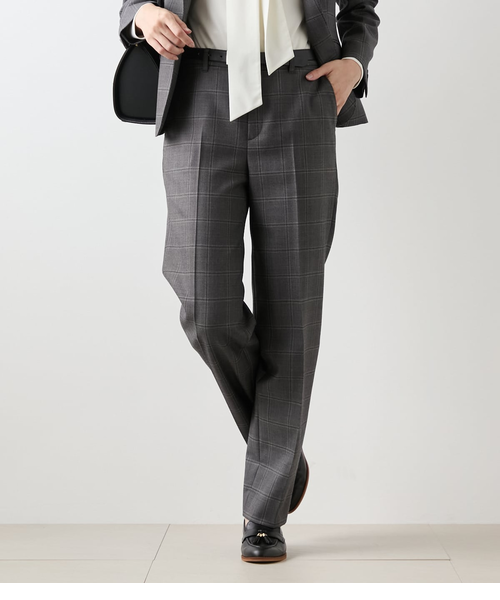 ウールウインドウペイン ストレートパンツ｜ニューヨーカーの