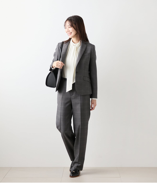 ニューヨーカー（NEWYORKER）/ウールウインドウペイン ストレートパンツ ウールウインドウペイン ストレートパンツ｜ニューヨーカーの