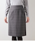 【L】ウールウインドウペイン ストレートスカート