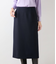 【ストレッチ】ウールブレンドダブルクロス ロングタイトスカート