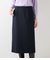 【L】【ストレッチ】ウールブレンドダブルクロス ロングタイトスカート