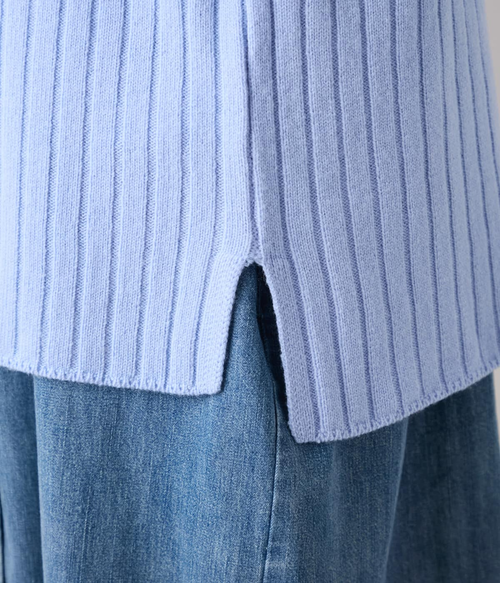 ウールカシミヤ リブハイネックニットプルオーバー｜ニューヨーカーの