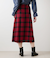【L】ウールタータン アシメキルトスカート