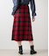 【L】ウールタータン アシメキルトスカート