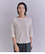 ［LOTUS］Urtla High Gauge Rib 6分袖 ボートネックプルオーバー