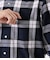 シアサッカー ビッグチェック 長袖ショートボタンダウンシャツ