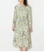 ルミナスフラワープリント フロントタックワンピース