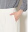 【L】ストレッチツイル ワンタック1タックテーパードパンツ(ホワイト)