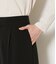 ストレッチツイル ワンタック1タックテーパードパンツ(ブラック)