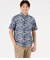 ダンガリージャカード カモフラージュ 半袖カッタウェイカラーシャツ