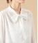 【L】ライトデシン 長袖ボウタイブラウス
