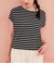 【接触冷感・優しい肌触り】ボーダーフレンチスリーブTシャツ